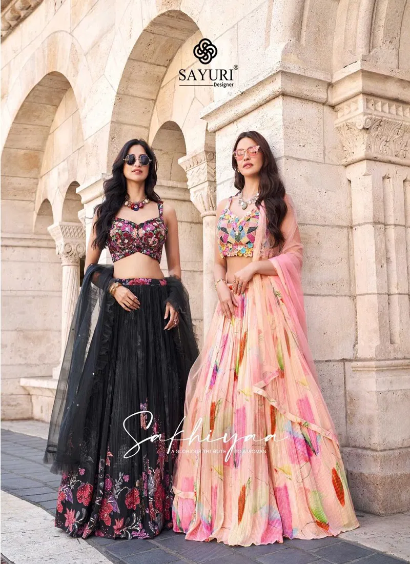 Sakhiyaa By Sayuri Chinon Silk Designer Lehenga Choli Orders In India Catalog